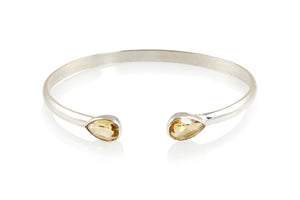 KenSuJewelry Bangle with Citrine Drop Stones