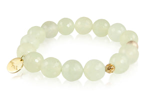 KenSuJewelry Bracelet with New Jade Beads and GP Spacer