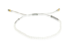 KenSuJewelry Bracelet with Crystal Quartz Small Round Beads