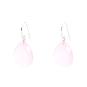 KenSu Jewelry Drop Earrings - with Rose Quartz Signature Collection Hand Made Jewelry