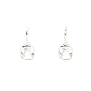 KenSu Jewelry Dangle Earrings - with Crystal Quartz Signature Collection Hand Made Jewelry