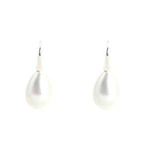 KenSu Jewelry Drop Earrings - with White Swarovski Pearl Hand Made Jewelry