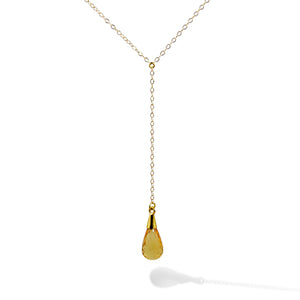 Gold Filled Chain Citrine Drop