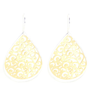 KenSu Jewelry Drop Dangle Earrings - with Gold Plated Design Hand Made Jewelry