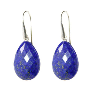 Earrings - Drop Almond Lapis Lazuli Sterling Silver Signature Collection