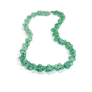 Necklace - Beaded Green Aventurine 56"