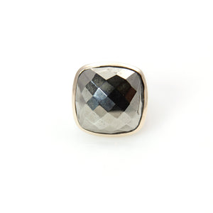 Ring - Signature Pyrite Sqaure Cut 14ct Gold & Sterling Silver