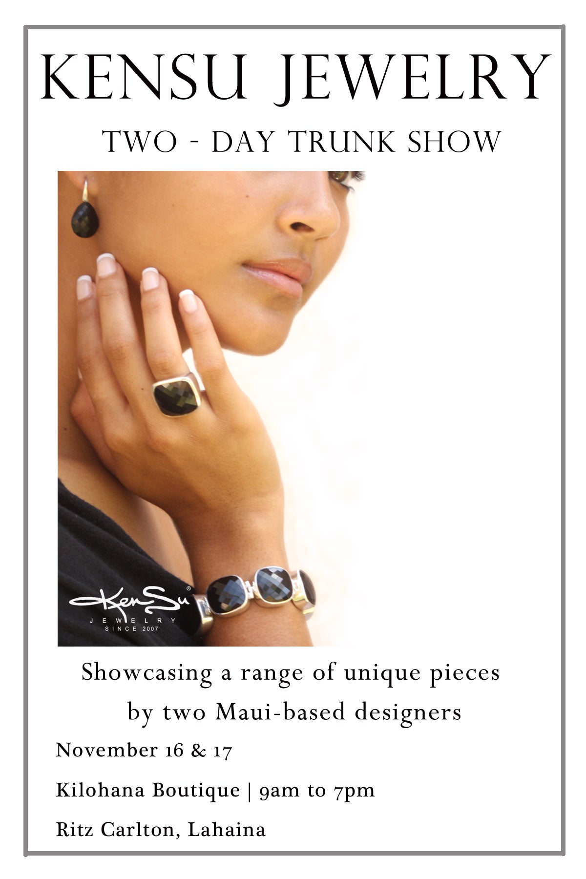 KenSu Jewelry Trunk Show in The Kilohana Boutique - Ritz Carlton