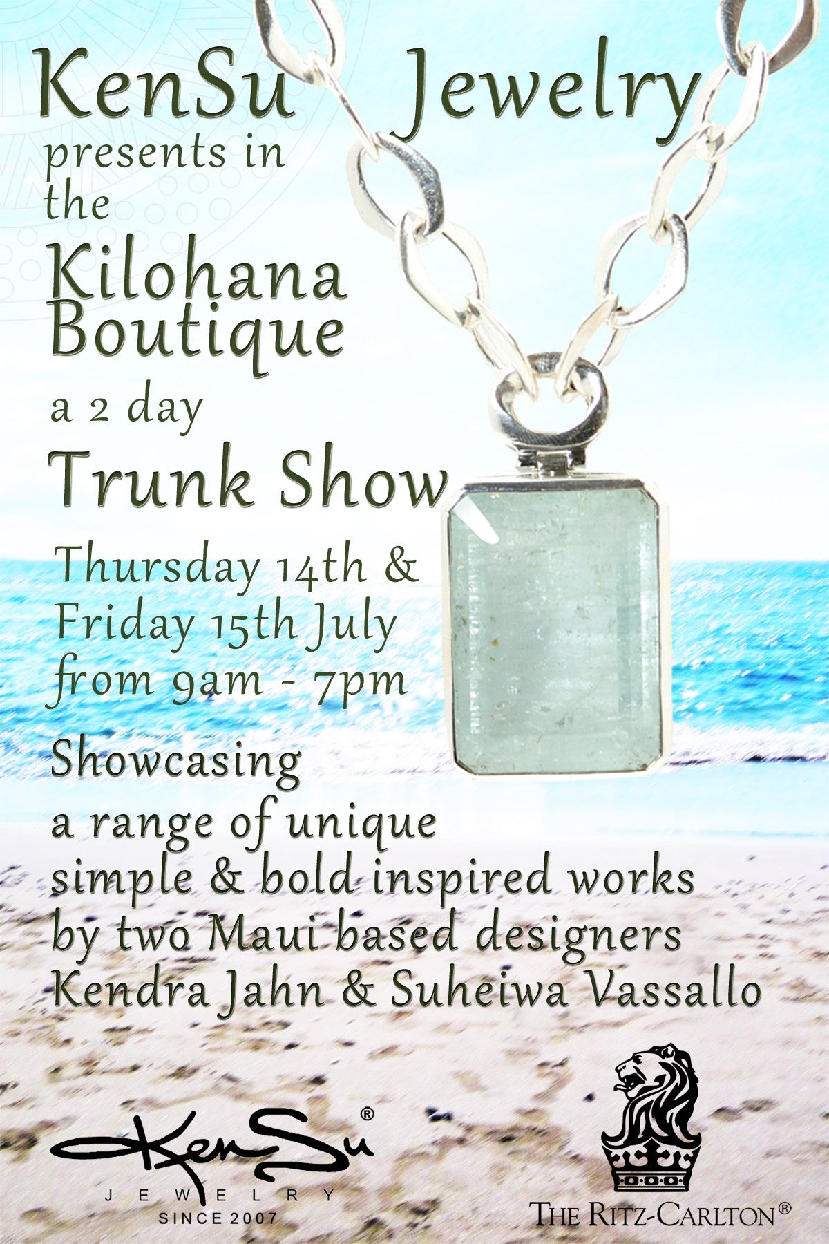 Ritz Carlton Trunk Show presents KenSu Jewelry