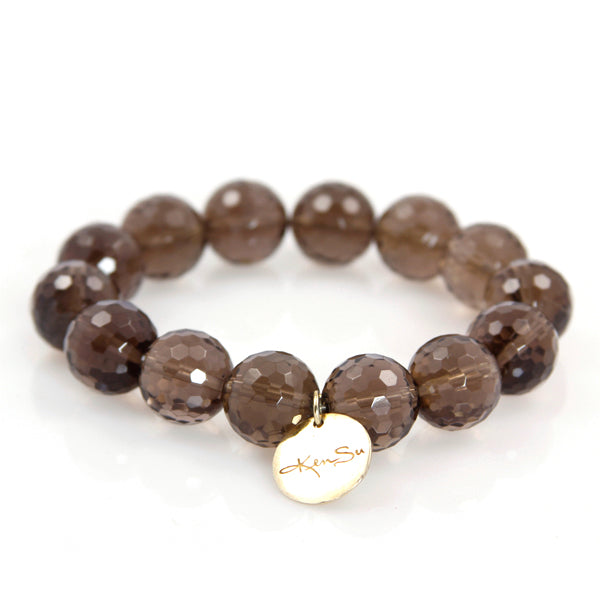 KenSu Jewelry Smokey Quartz Bracelet Hand Made Jewelry