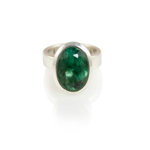 KenSuJewelry Bowl Ring Vertical Green Small Fluorite 
