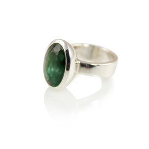 KenSuJewelry Bowl Ring Vertical Green Small Fluorite 