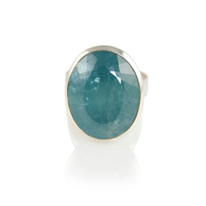 KenSuJewelry Bowl Ring with Aquamarine Vertical 