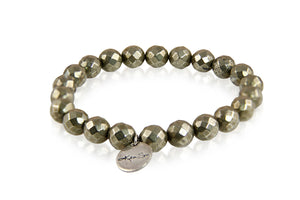KenSuJewelry Bracelet Pyrite Stone Bead