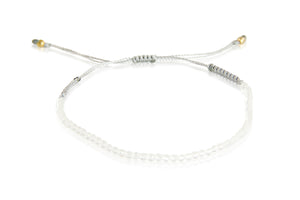 KenSuJewelry Bracelet with Crystal Quartz Small Round Beads