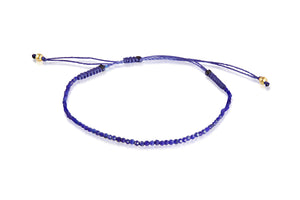 KenSuJewelry Bracelet with Lapis Lazuli Round Beads
