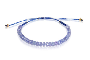 KenSuJewelry Bracelet with Tanzanite Roundel Beads