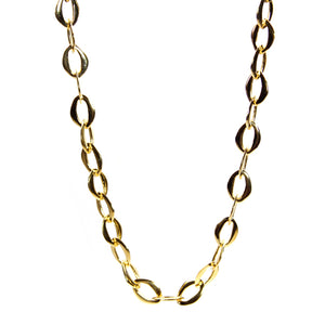 Necklace - Handmade Gold Plated Sterling Silver Link Chain 23.5" & 36"
