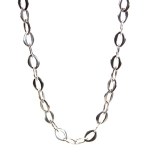 Necklace - Handmade Sterling Silver Link Chain  36"