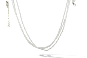 Crystal 3 Line Necklace