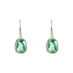 KenSuJewelry Dangle Earrings with Green Fluorite 