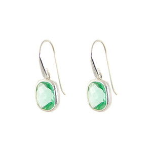 KenSuJewelry Dangle Earrings with Green Fluorite 