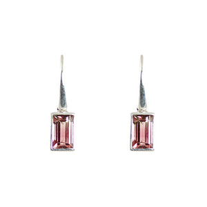KenSuJewelry Dangle Earrings with Pink Tourmaline