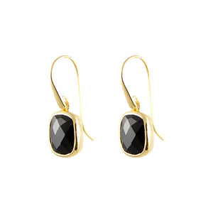 KenSuJewelry Dangle GP Earrings with Black Onyx 