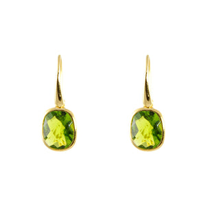 KenSuJewelry Dangle GP Earrings with Peridot 