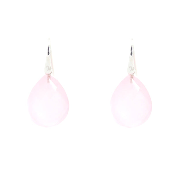 KenSu Jewelry Drop Earrings - with Rose Quartz Signature Collection Hand Made Jewelry