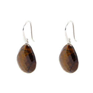 KenSu Jewelry Drop Earrings - with Tiger Eye Signature Collection Hand Made Jewelry