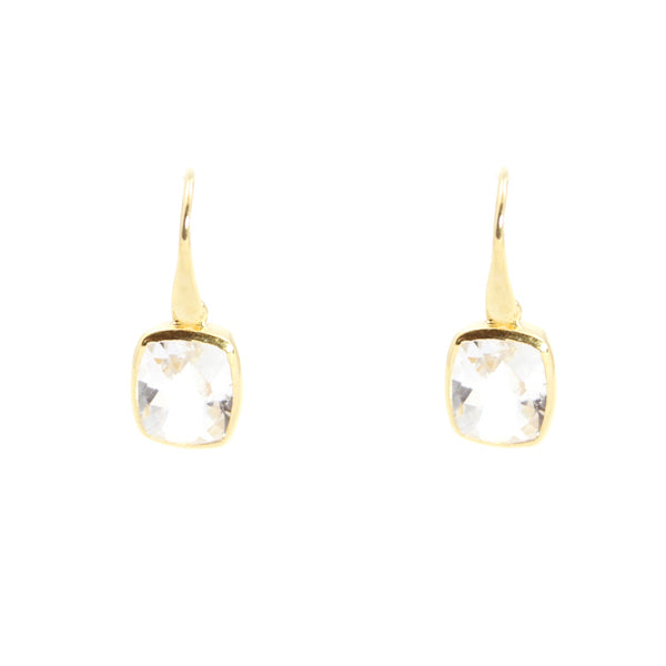 KenSu Jewelry Dangle Earrings - with Crystal and Gold Plated Signature Collection Hand Made Jewelry