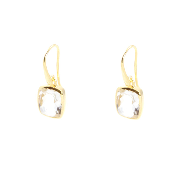 KenSu Jewelry Dangle Earrings - with Crystal and Gold Plated Signature Collection Hand Made Jewelry
