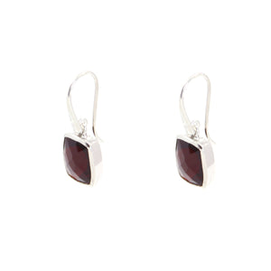 KenSu Jewelry Dangle Earrings - with Garnet Signature Collection Hand Made Jewelry