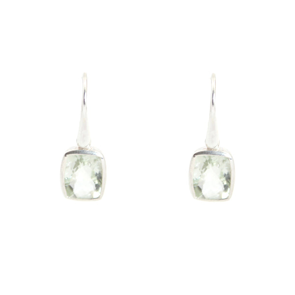 KenSu Jewelry Dangle Earrings - with Green Amethyst Signature Collection Hand Made Jewelry