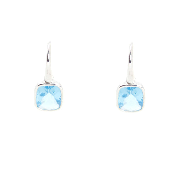 KenSu Jewelry Dangle Earrings - with H.Blue Topaz Signature Collection Hand Made Jewelry