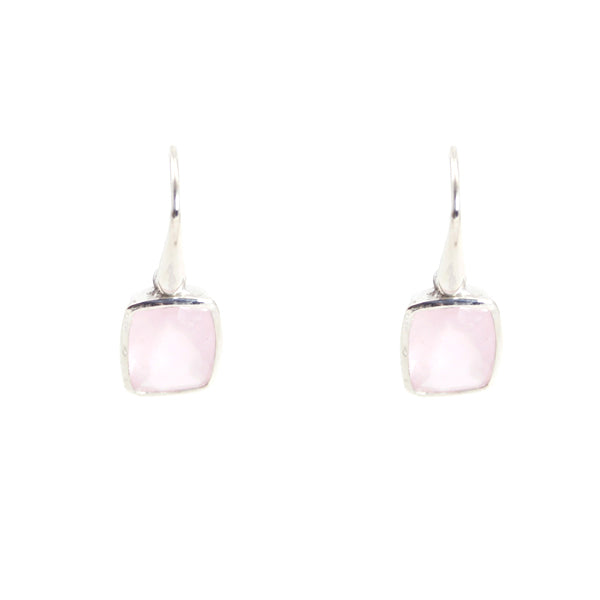 KenSu Jewelry Dangle Earrings - with Rose Quartz Signature Collection Hand Made Jewelry