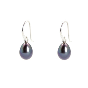 KenSu Jewelry Drop Earrings - with Black Pearl Hand Made Jewelry