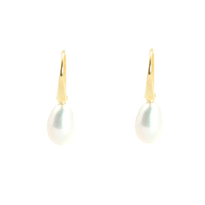 KenSu Jewelry Drop Earrings - with Pearl and Gold Plated Silver Hand Made Jewelry