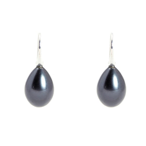 KenSu Jewelry Drop Earrings - with Black Swarovski Pearl Hand Made Jewelry