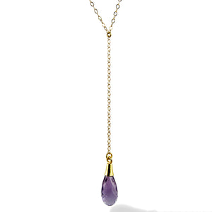 Gold Filled Necklace with Amethyst Pendant