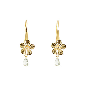 KenSuJewelry JaJa Ni GP Flower Earring with Crystal Quartz 