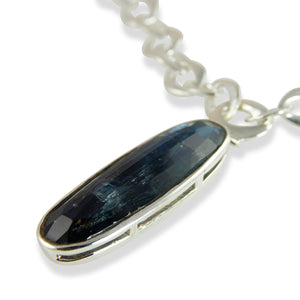 Chain Pendant Necklace with Kaynite Front View