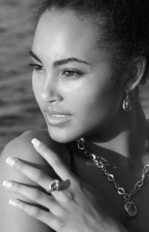 KenSu Jewelry Drop Earrings - with Hematite Signature Collection Hand Made Jewelry
