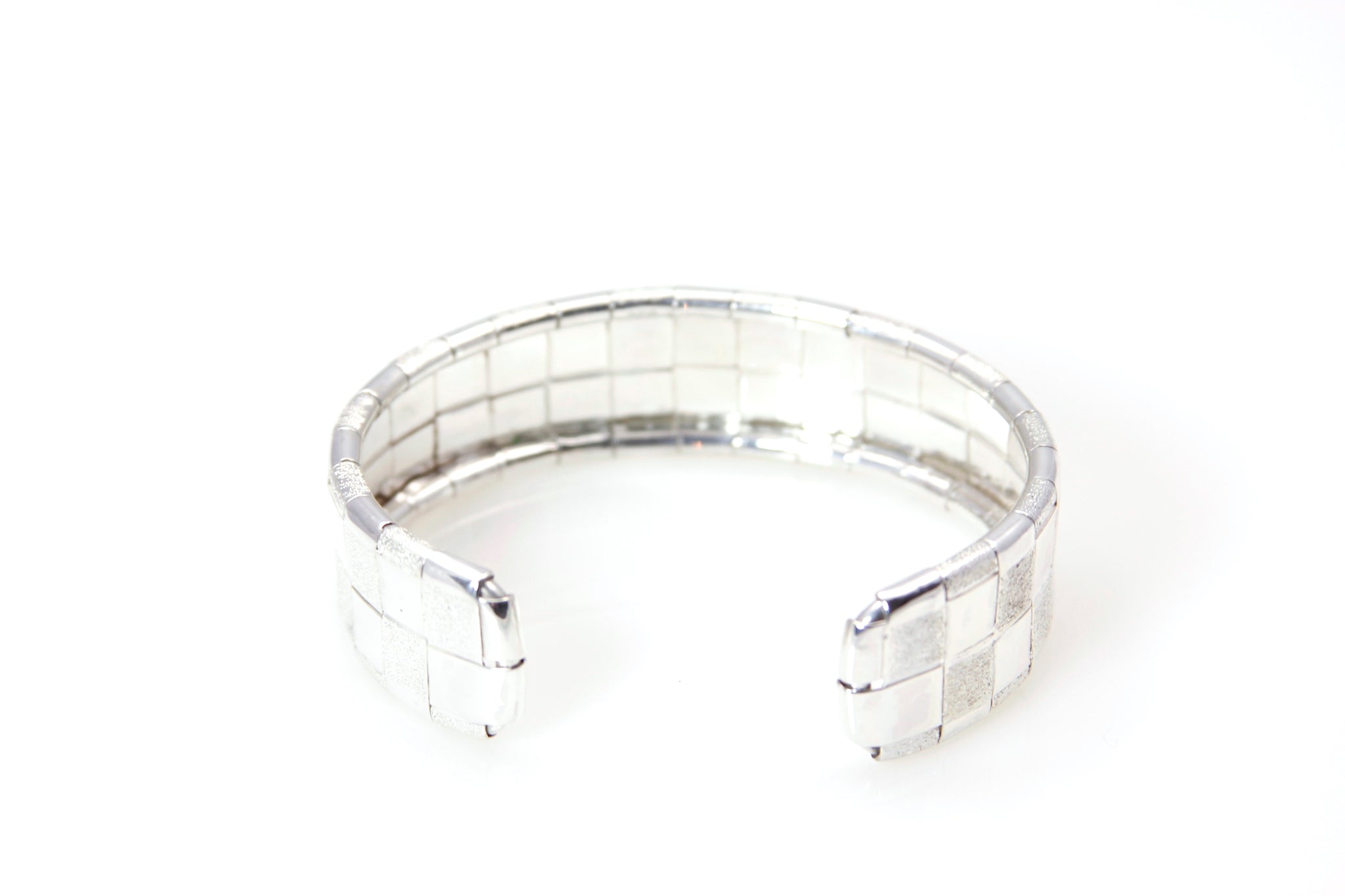 Bracelet - Cuff Sterling Silver Woven 2 Line Lauhala Collection