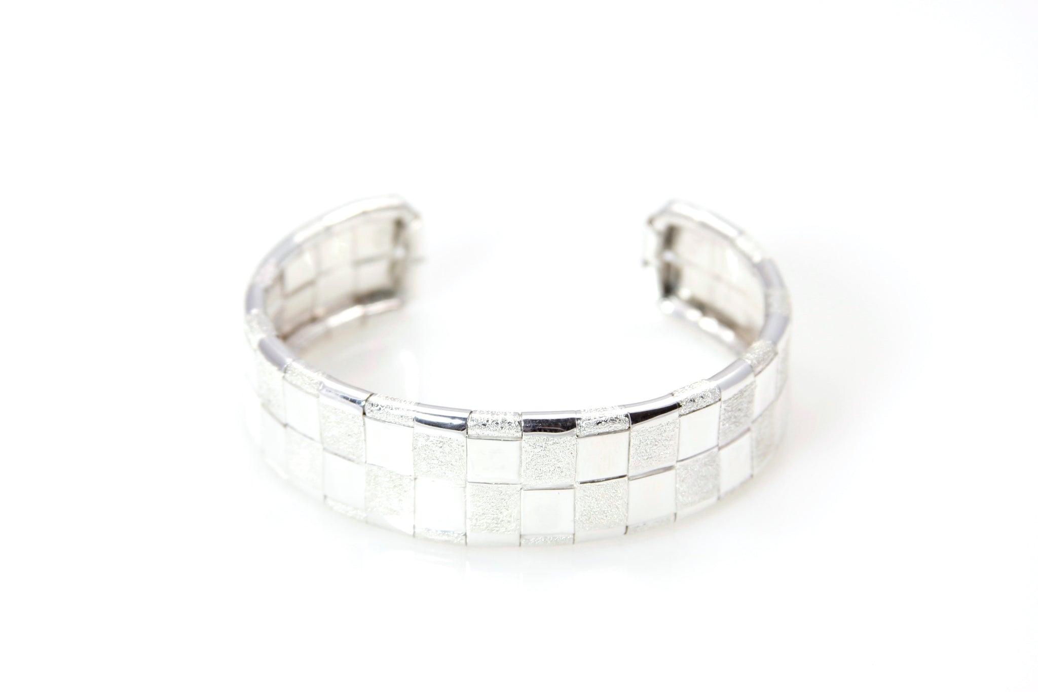 Bracelet - Cuff Sterling Silver Woven 2 Line Lauhala Collection