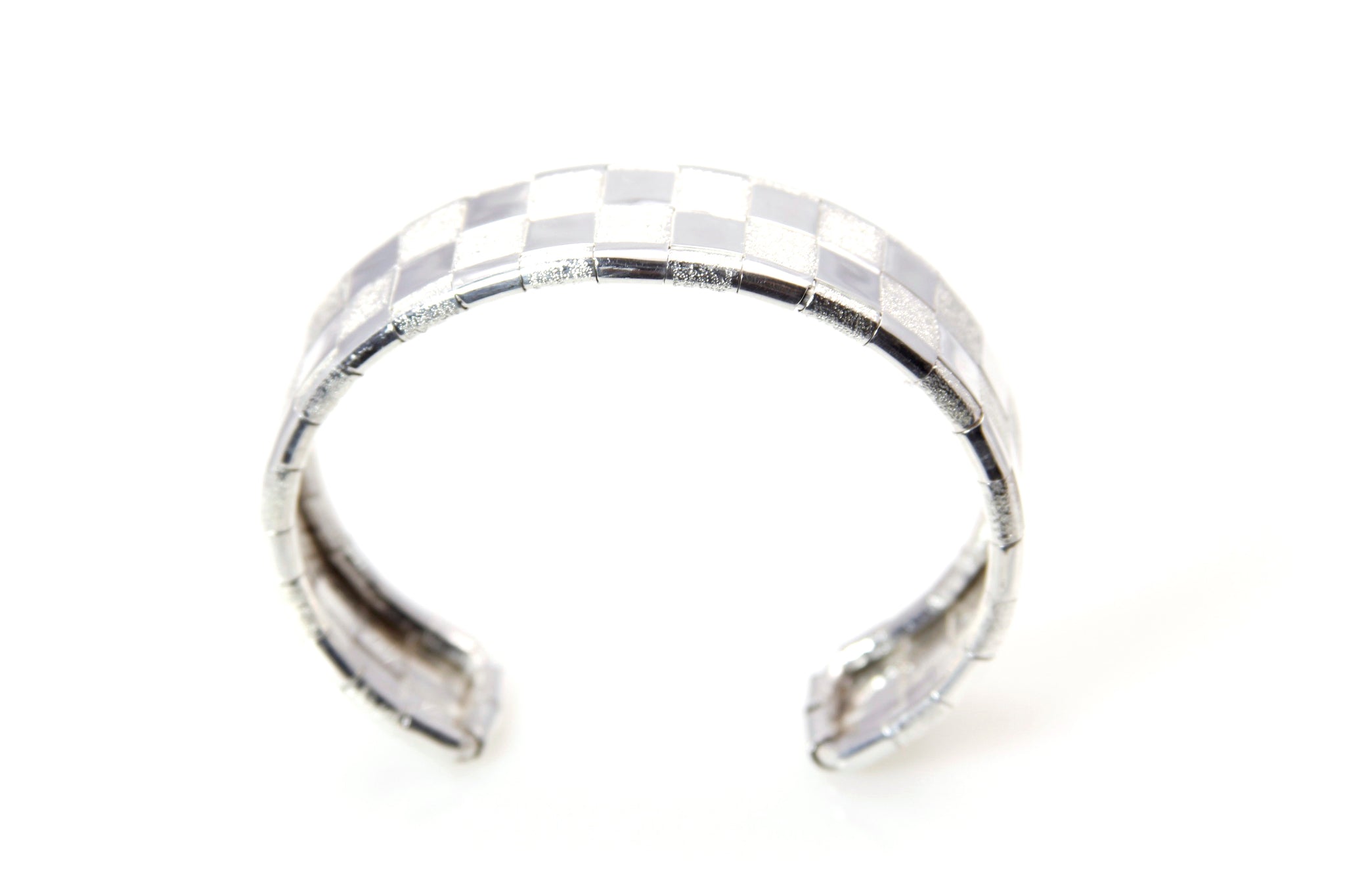 Bracelet - Cuff Sterling Silver Woven 2 Line Lauhala Collection