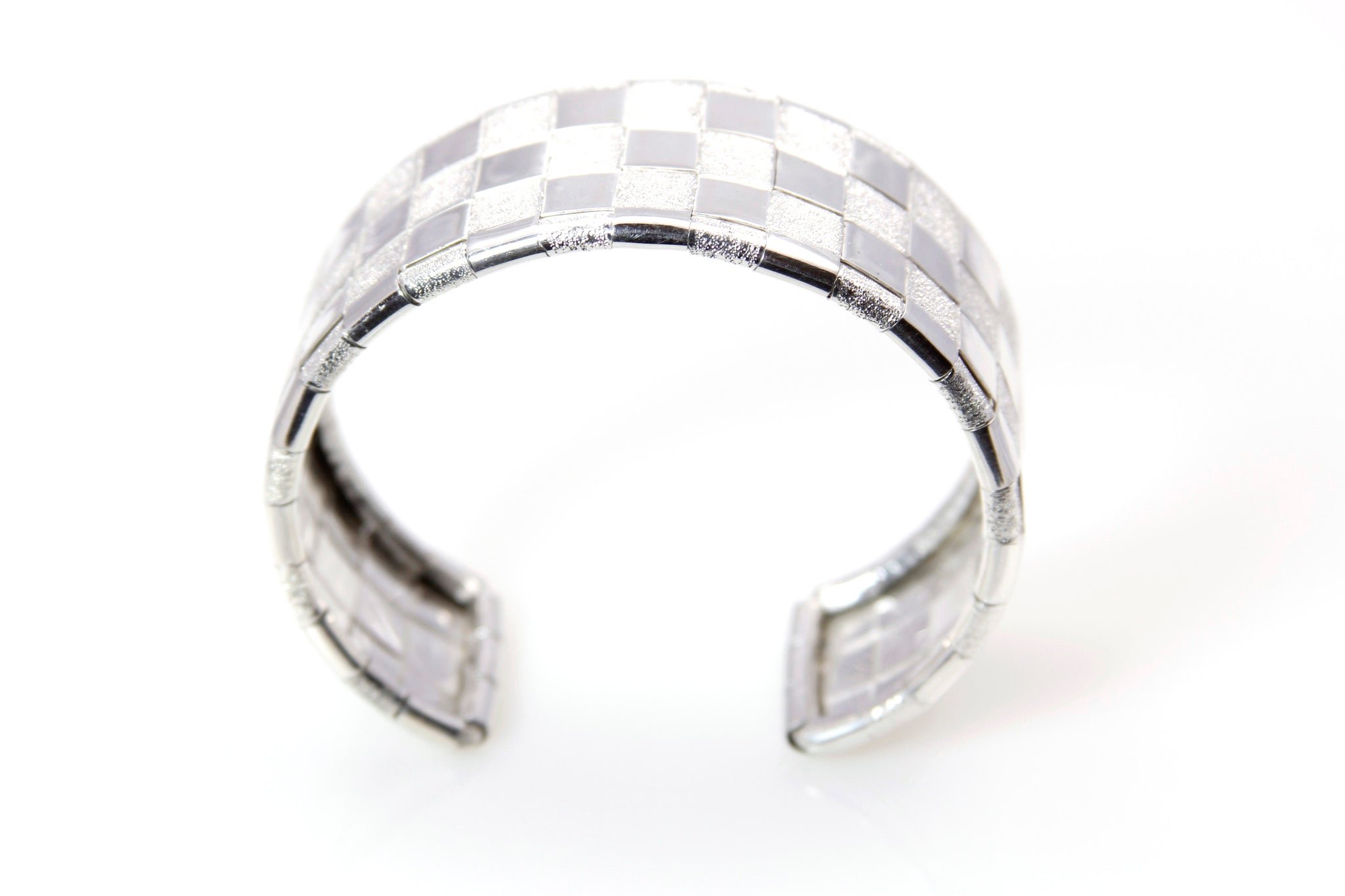 Bracelet - Cuff Sterling Silver Woven 3 Line Lauhala Collection