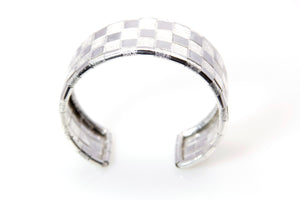 Bracelet - Cuff Sterling Silver Woven 3 Line Lauhala Collection