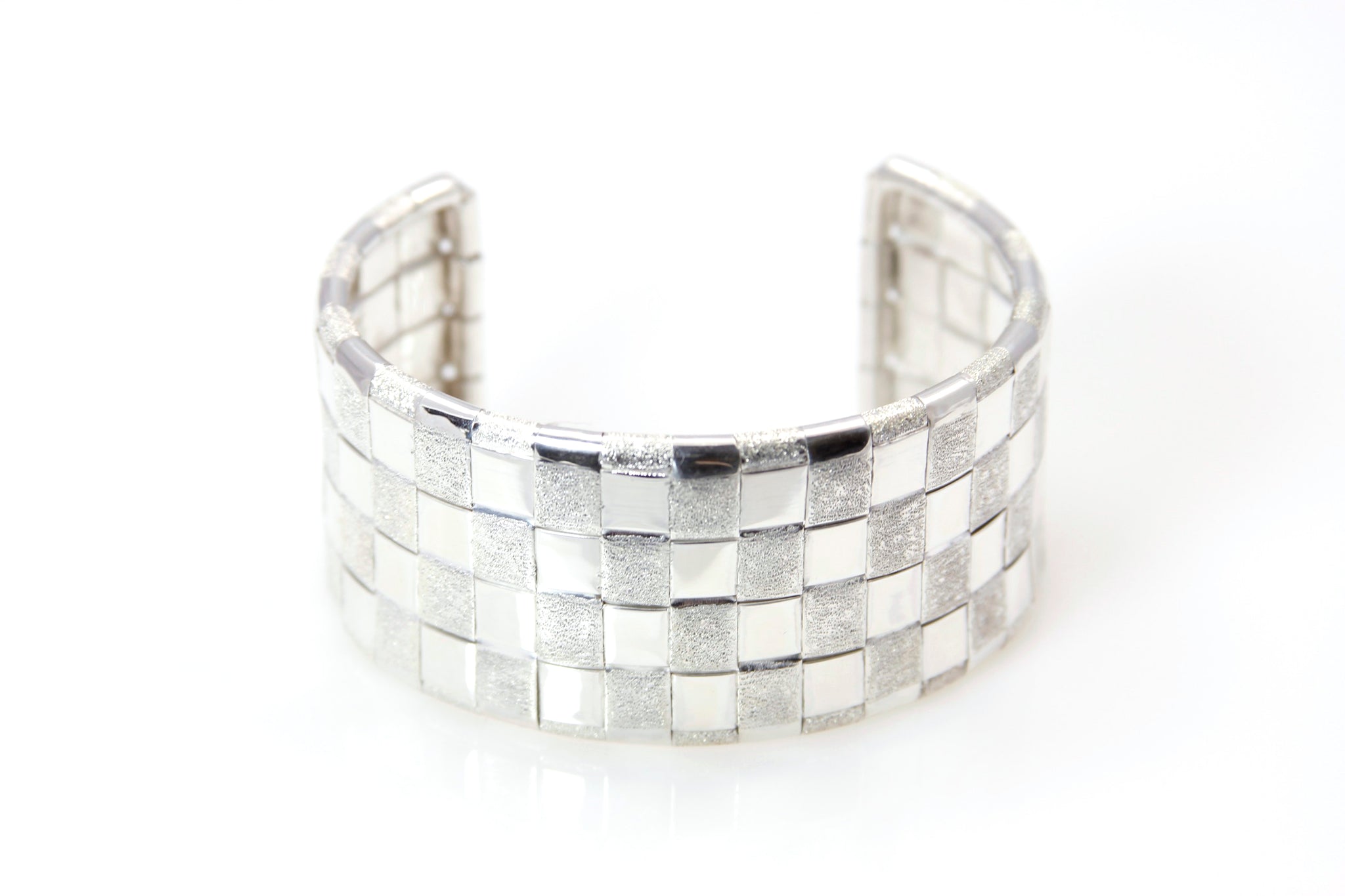 Bracelet - Cuff Sterling Silver Woven 5 Line Lauhala Collection